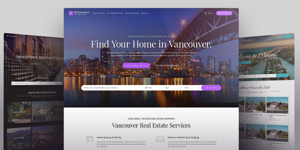 Real Estate Agent website Header Concept by Rushow on Dribbble