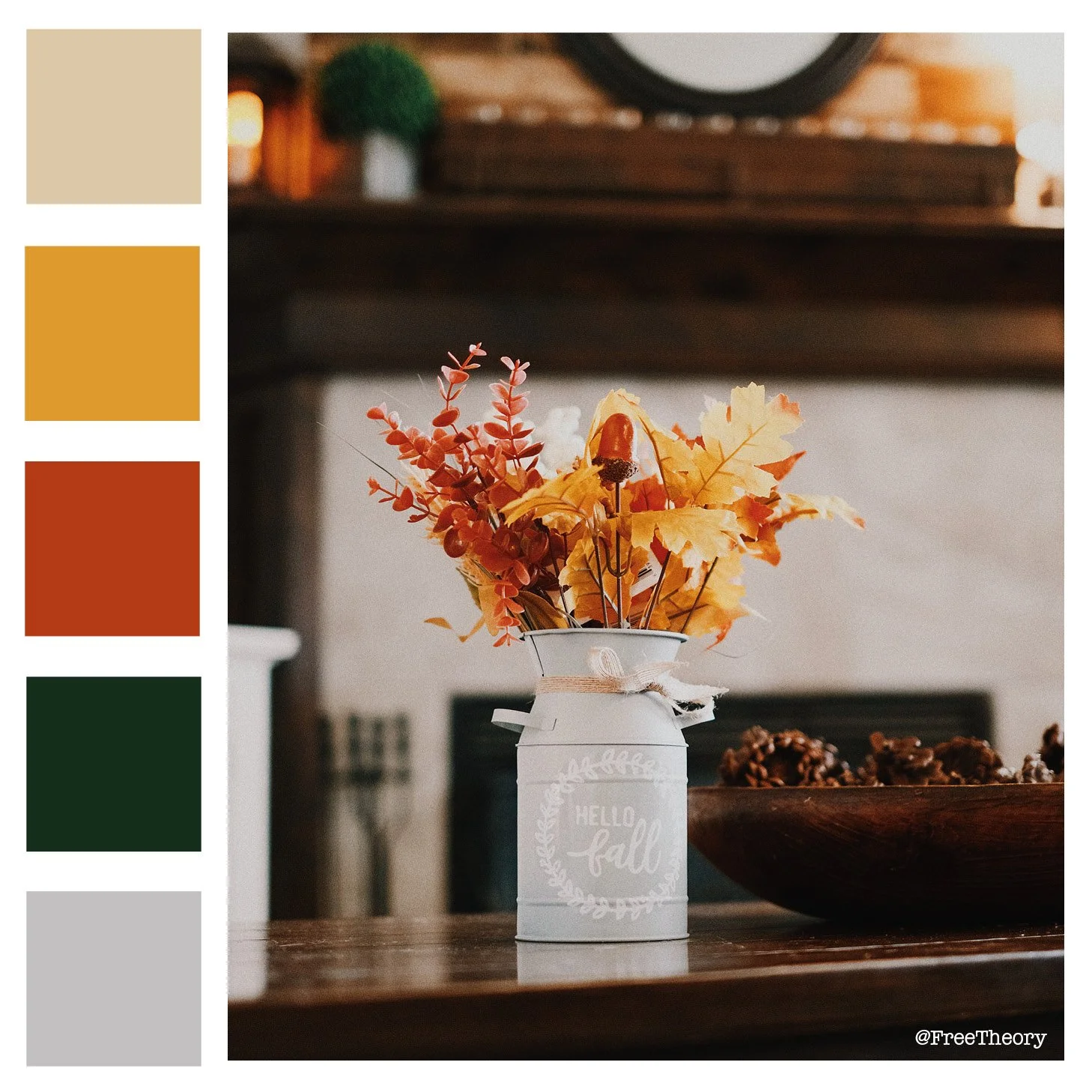 Autumn Leaves Bouquet Color Palette