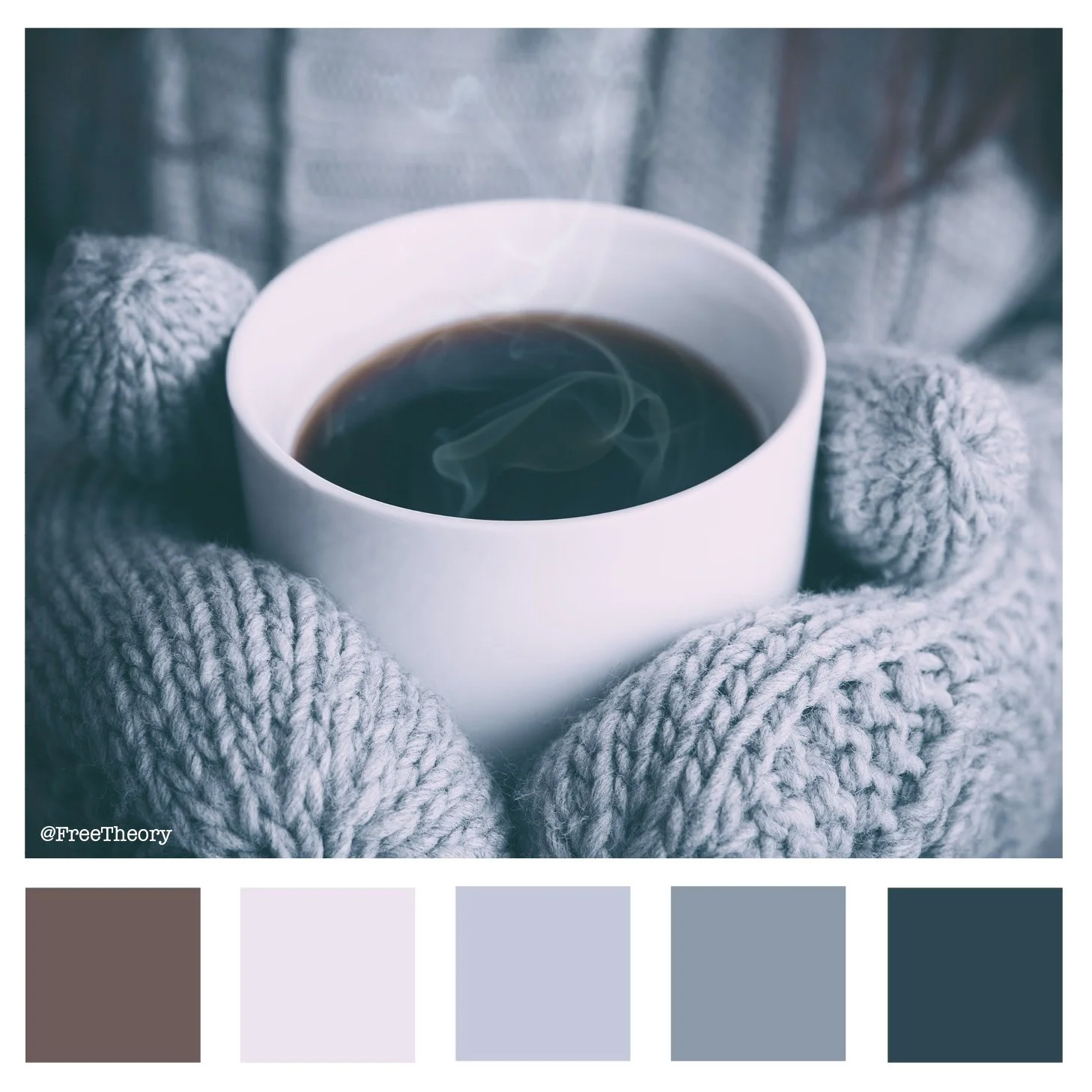 Cozy Mittens and Coffee Color Palette