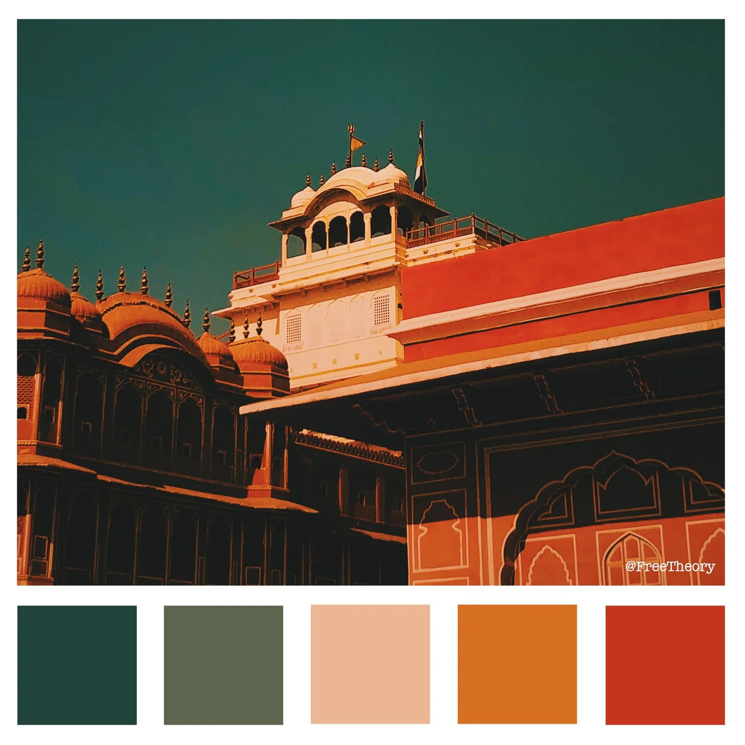 City Palace, Jaipur, India Color Palette