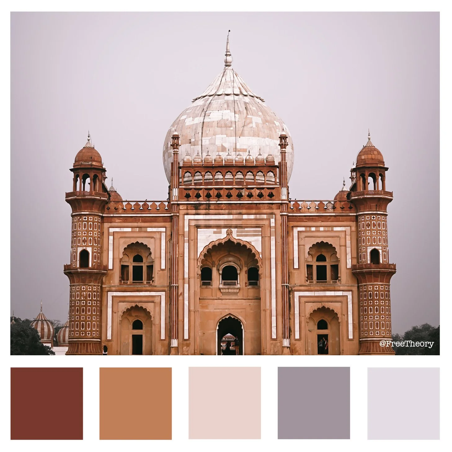 Humayun's Tomb Color Palette