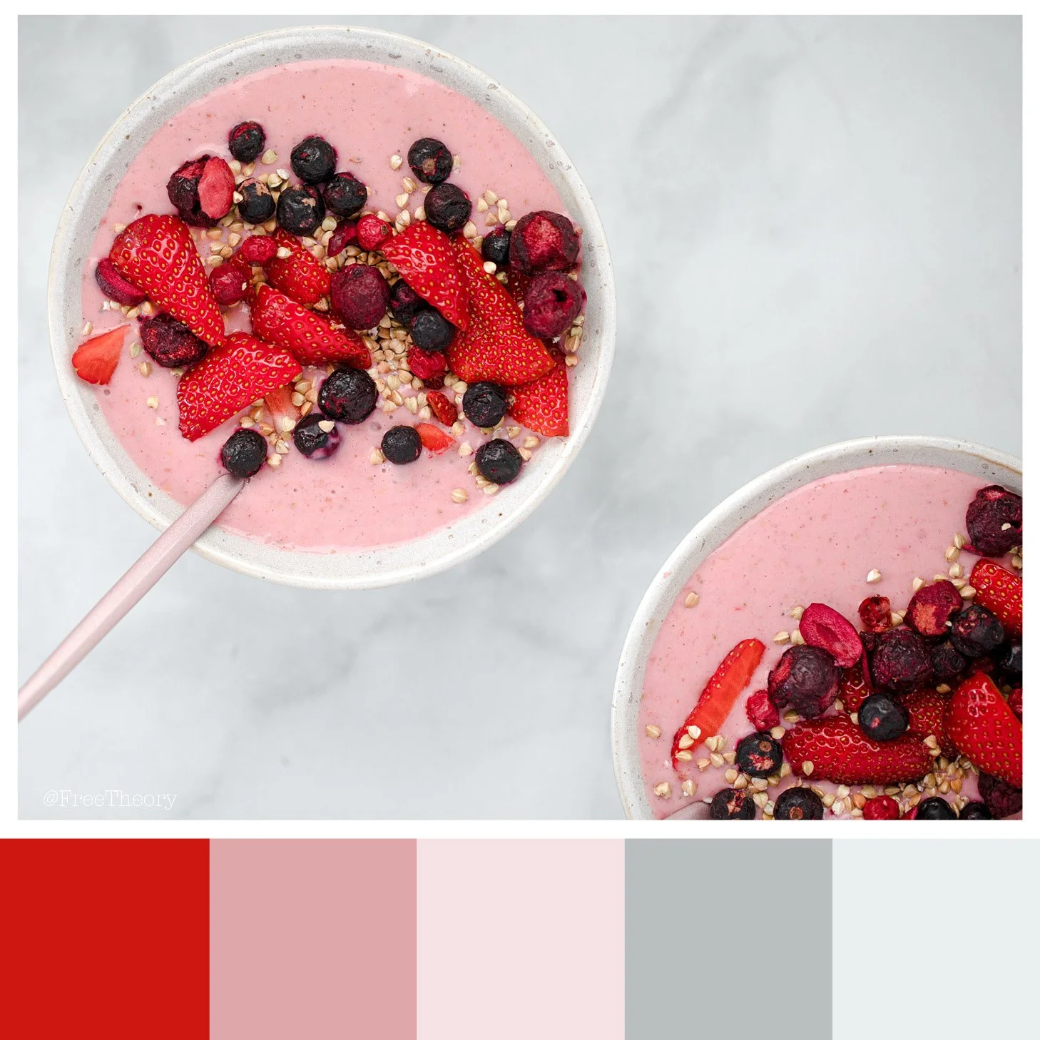 Strawberry Yogurt Parfait Color Palette