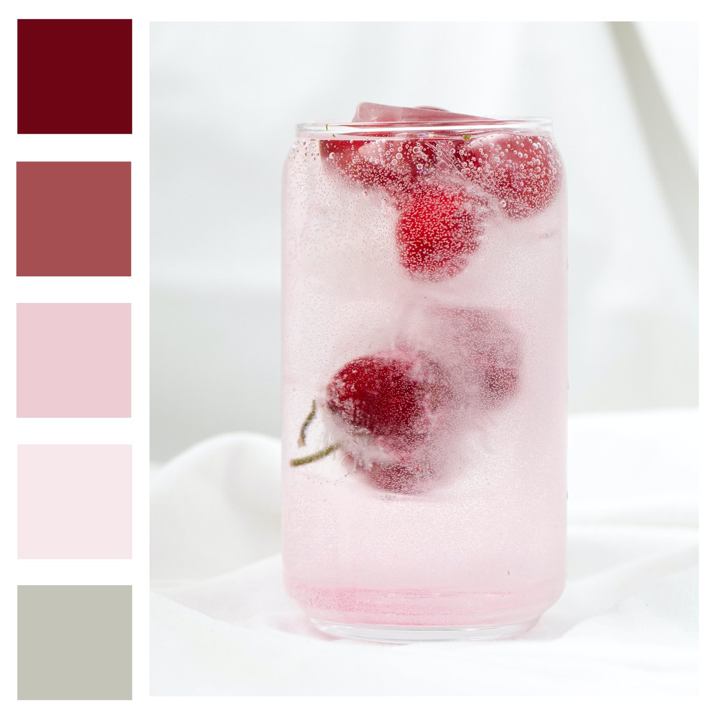 Sparkling Cherry Drink Color Palette