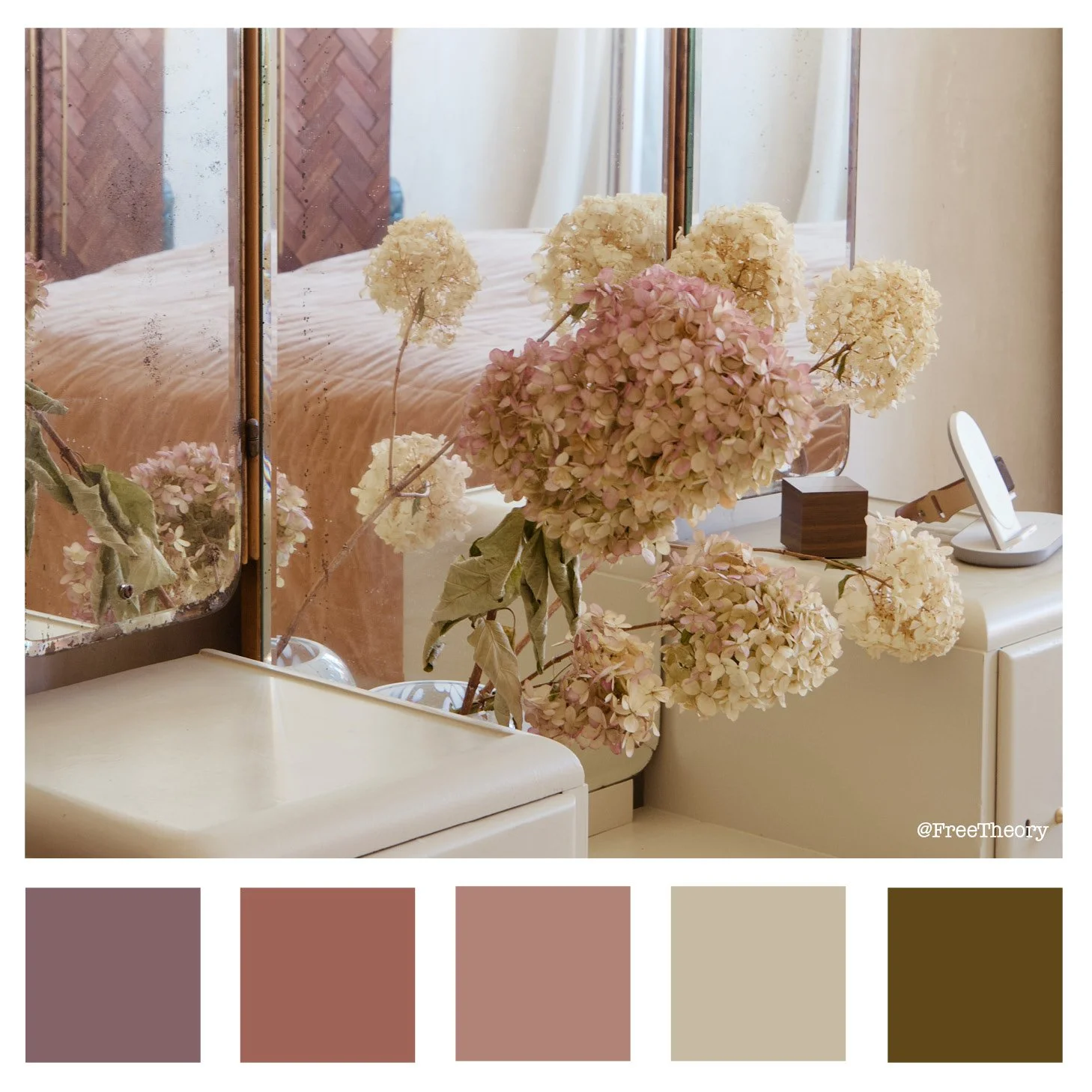 Muted Hydrangeas Color Palette