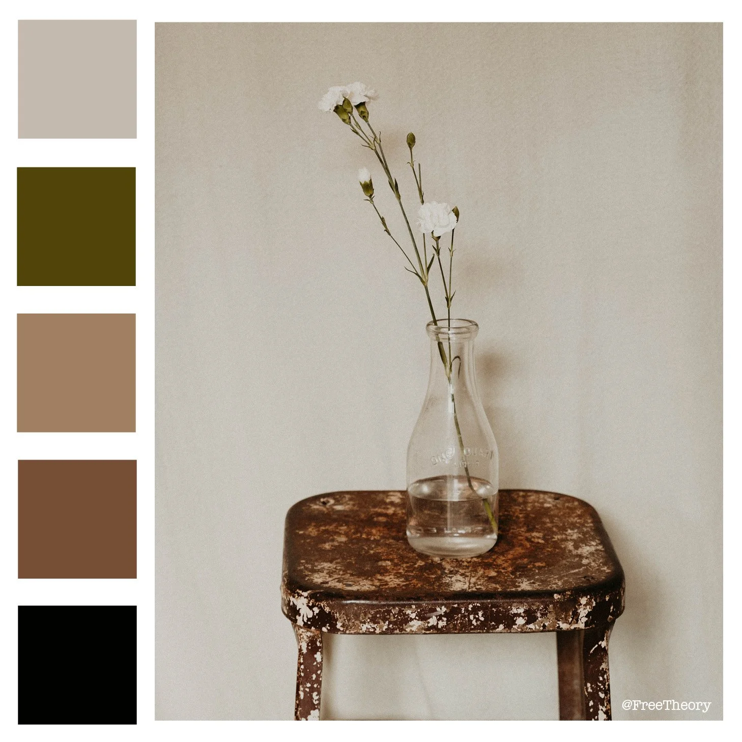 Carnations in a Milk Glass Color Palette