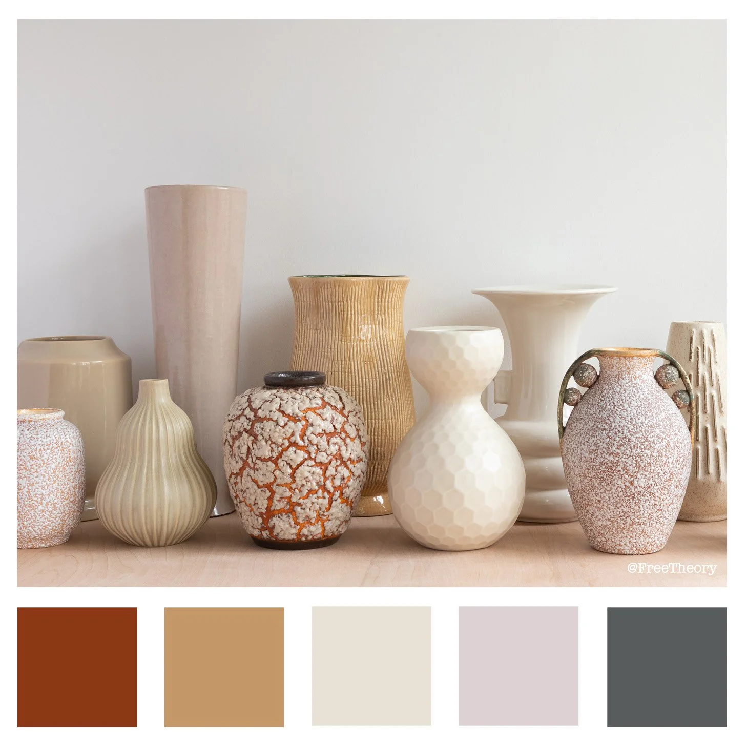 Neutral Pottery Collection Color Palette