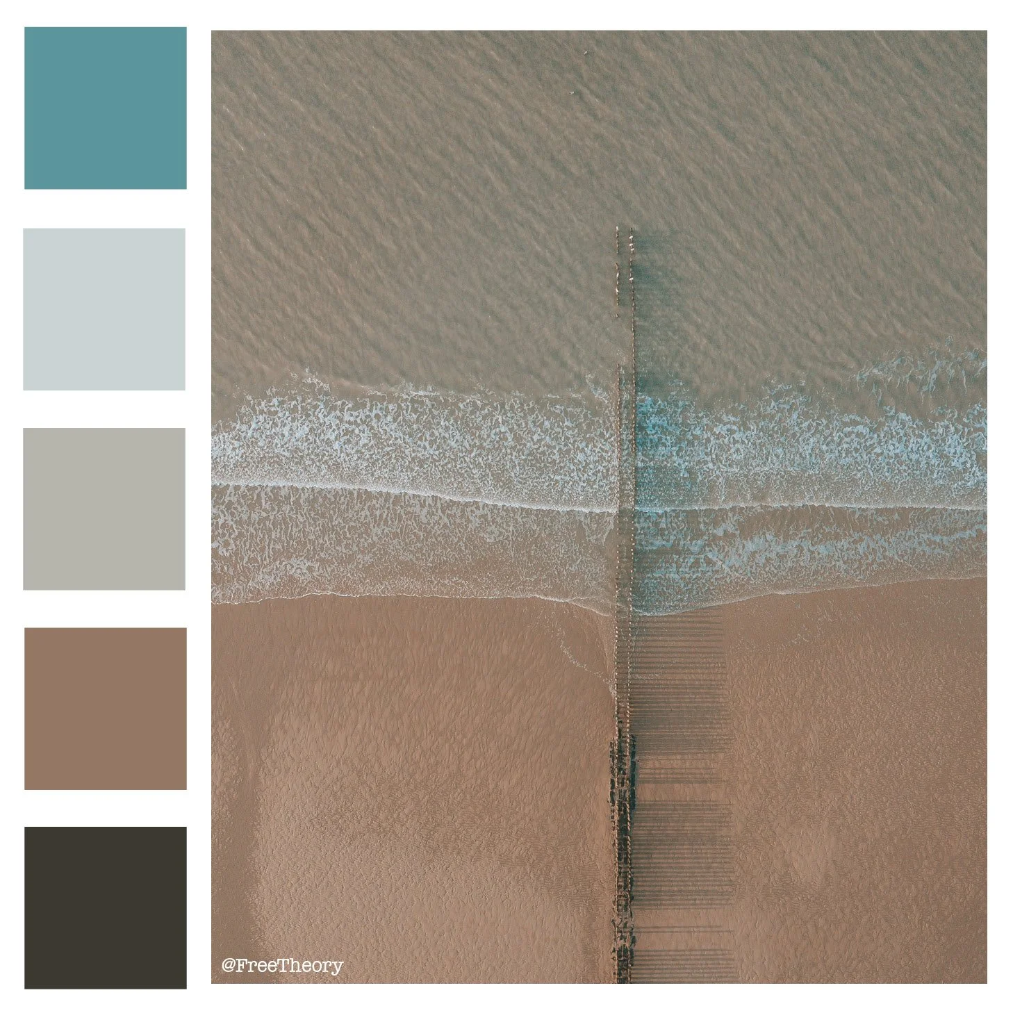 Aerial Beach View Color Palette