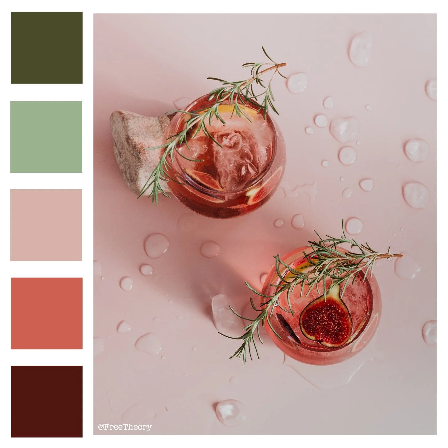 Rosemary and Fig Cocktail Color Palette