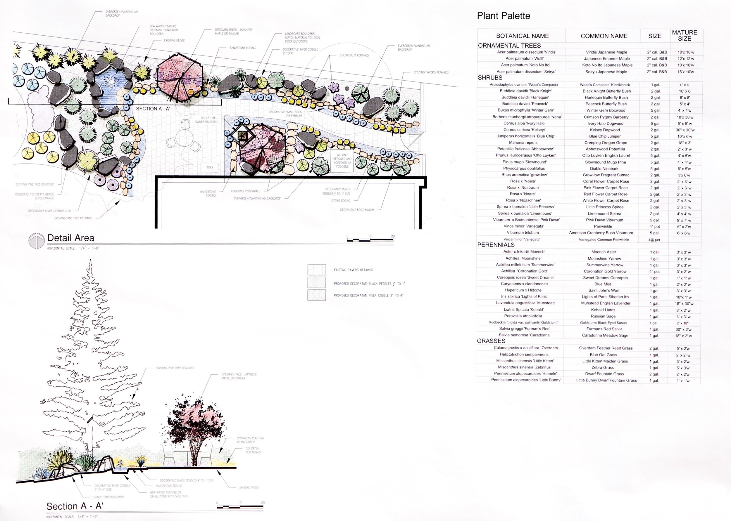 concept drawing of plant palette