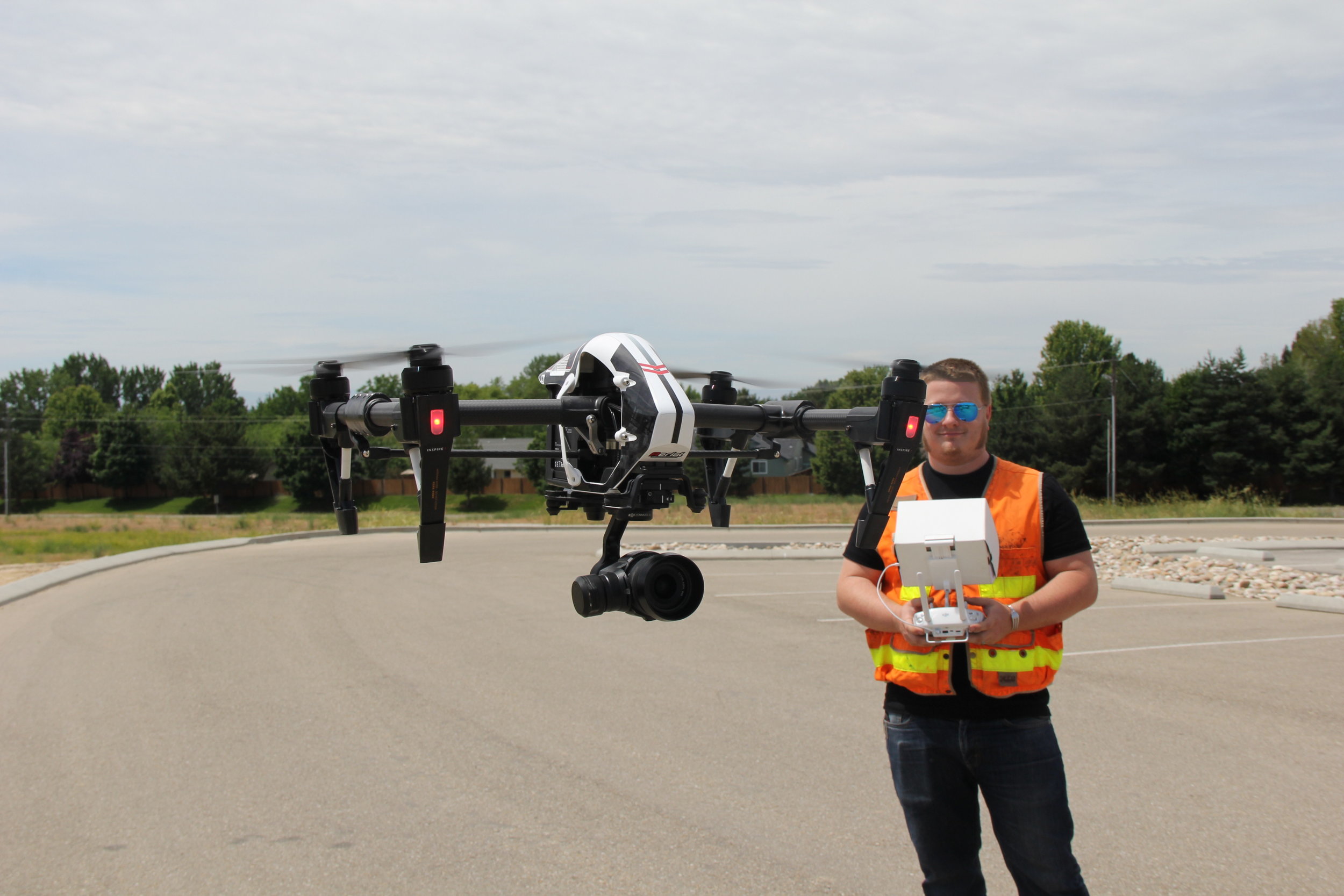 surveyor flying drone