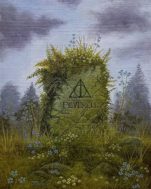 It looks like this graveyard hasn't been visited for a very long time, maybe even forgotten. But I think anyone who's a fan of Harry Potter would recognize this one pretty quick😊
I decided to do the #hauntedgardenartchallenge hosted by @grace.moth a