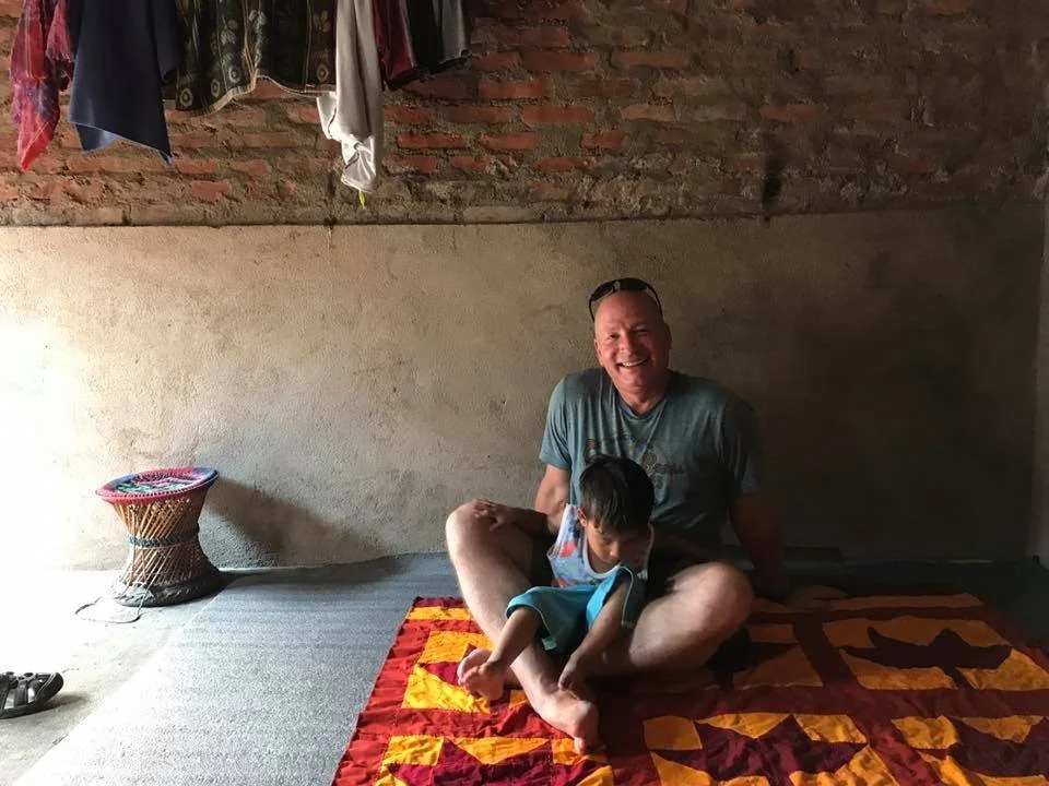 Visiting a family in Kathmandu