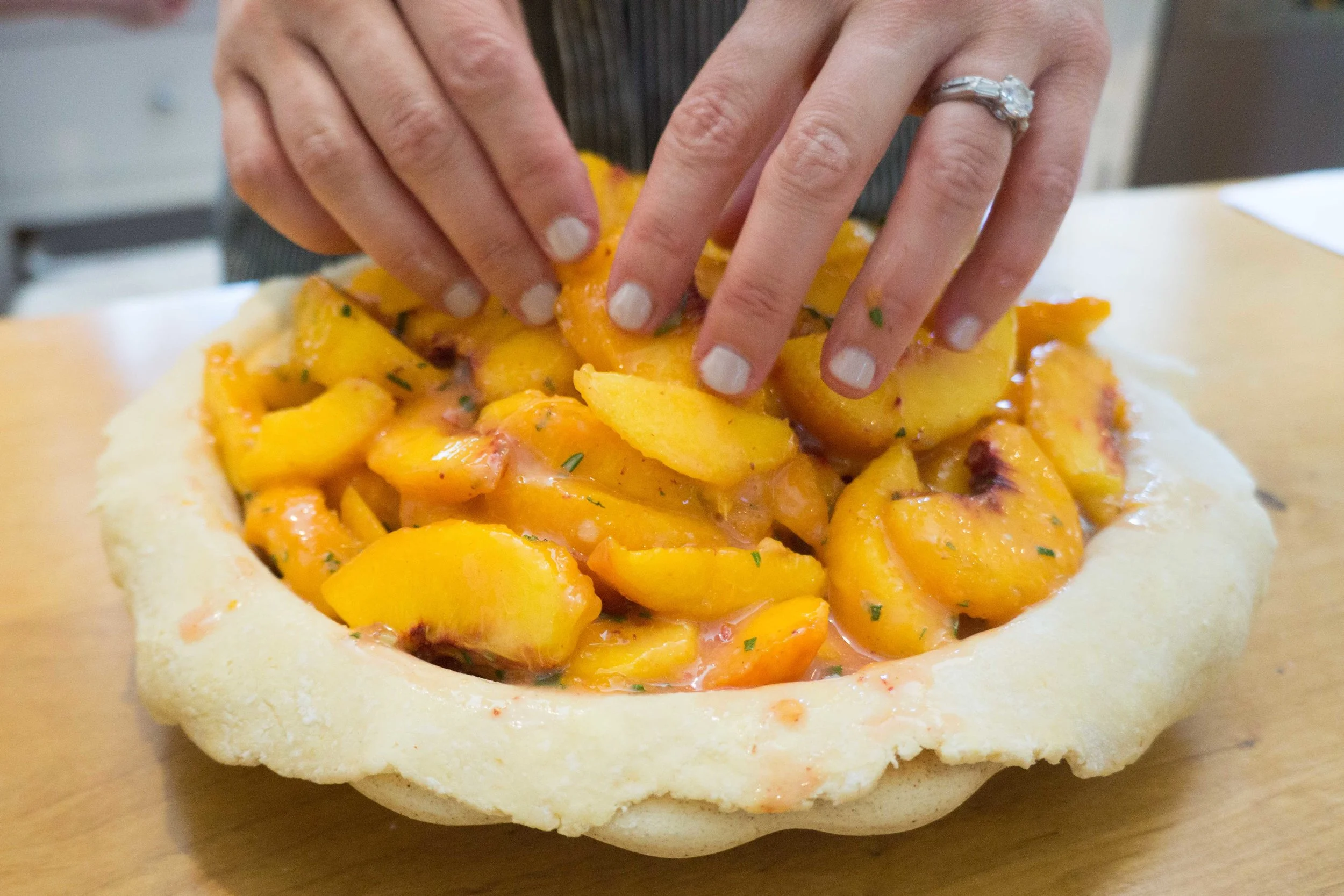 Peach Rosemary Pie