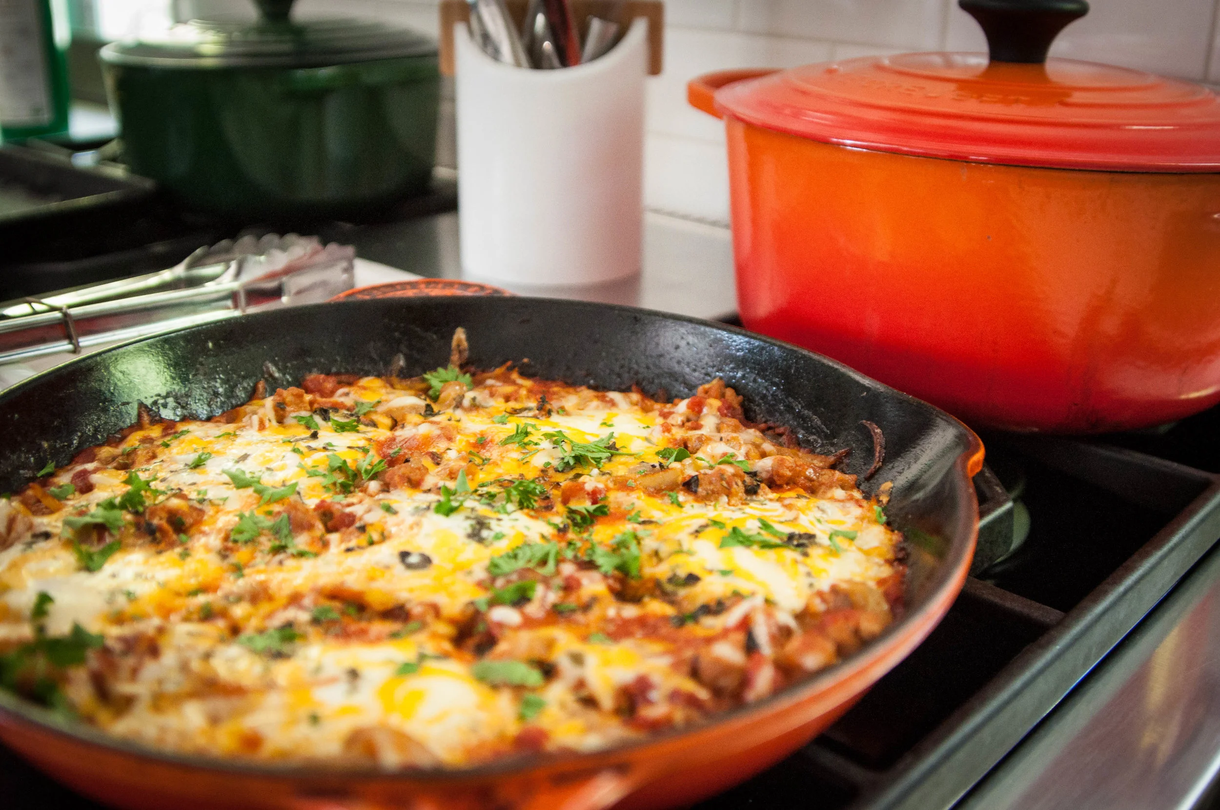 Hatch Green Chile Eggs