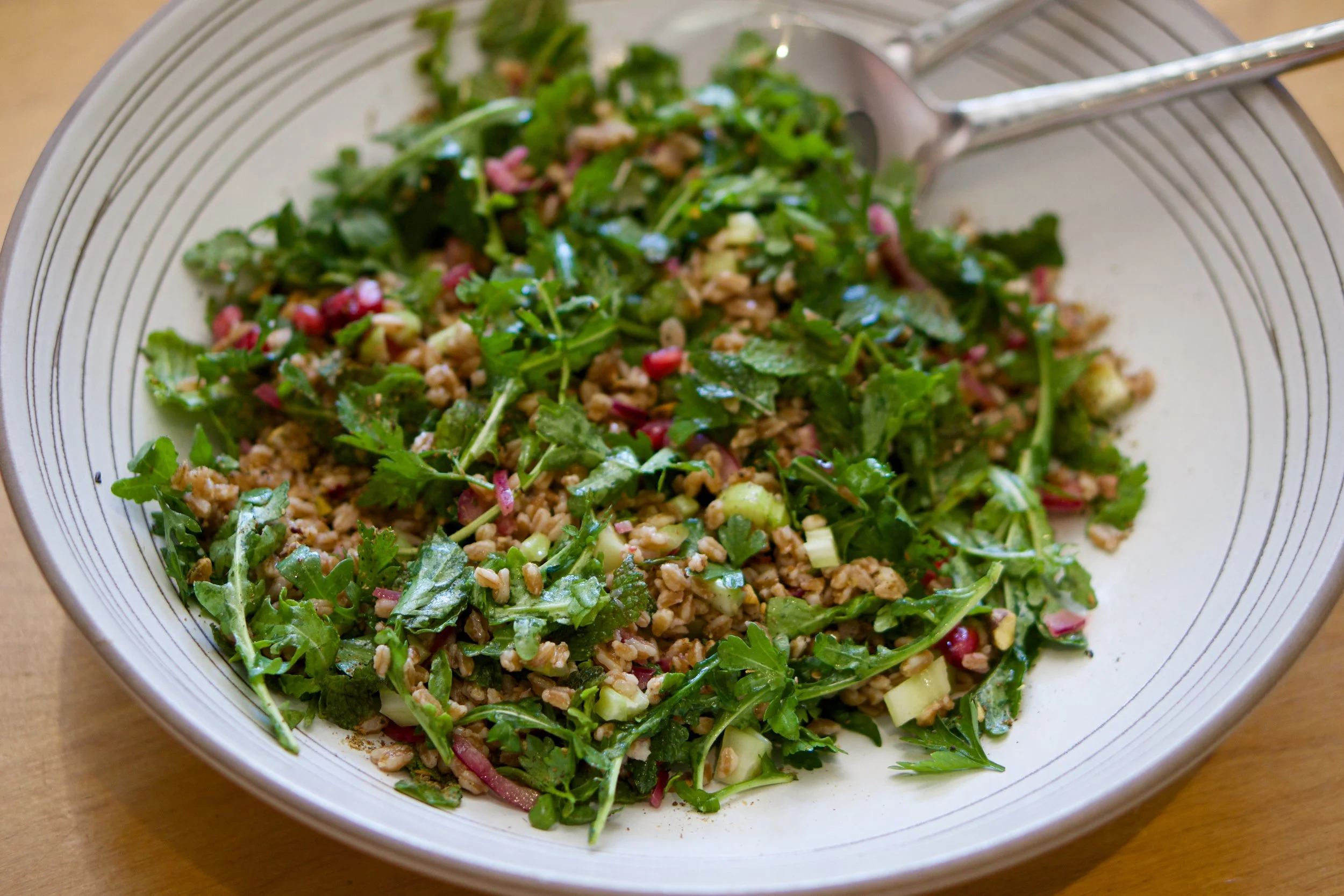 Farro Salad with Pomegranate & Mint