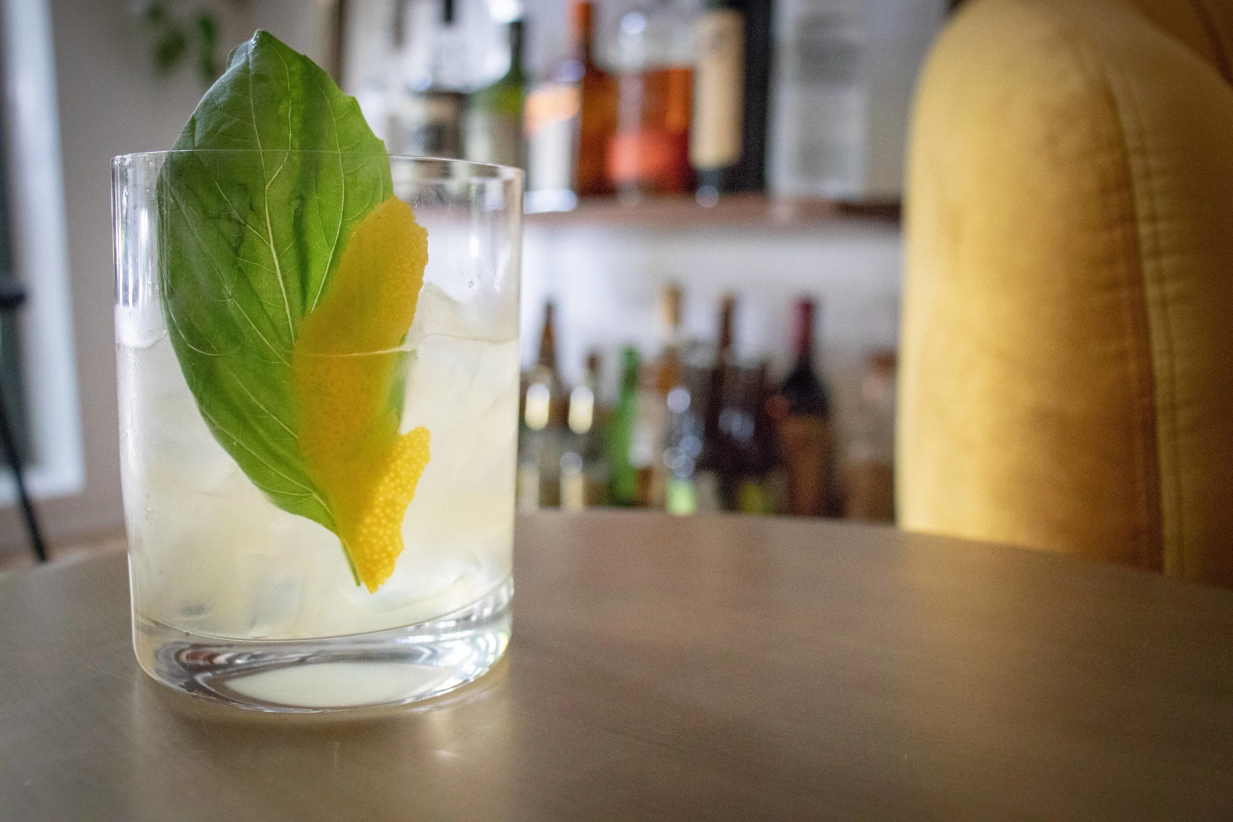 Vodka Fizz with Meyer Lemon & Basil