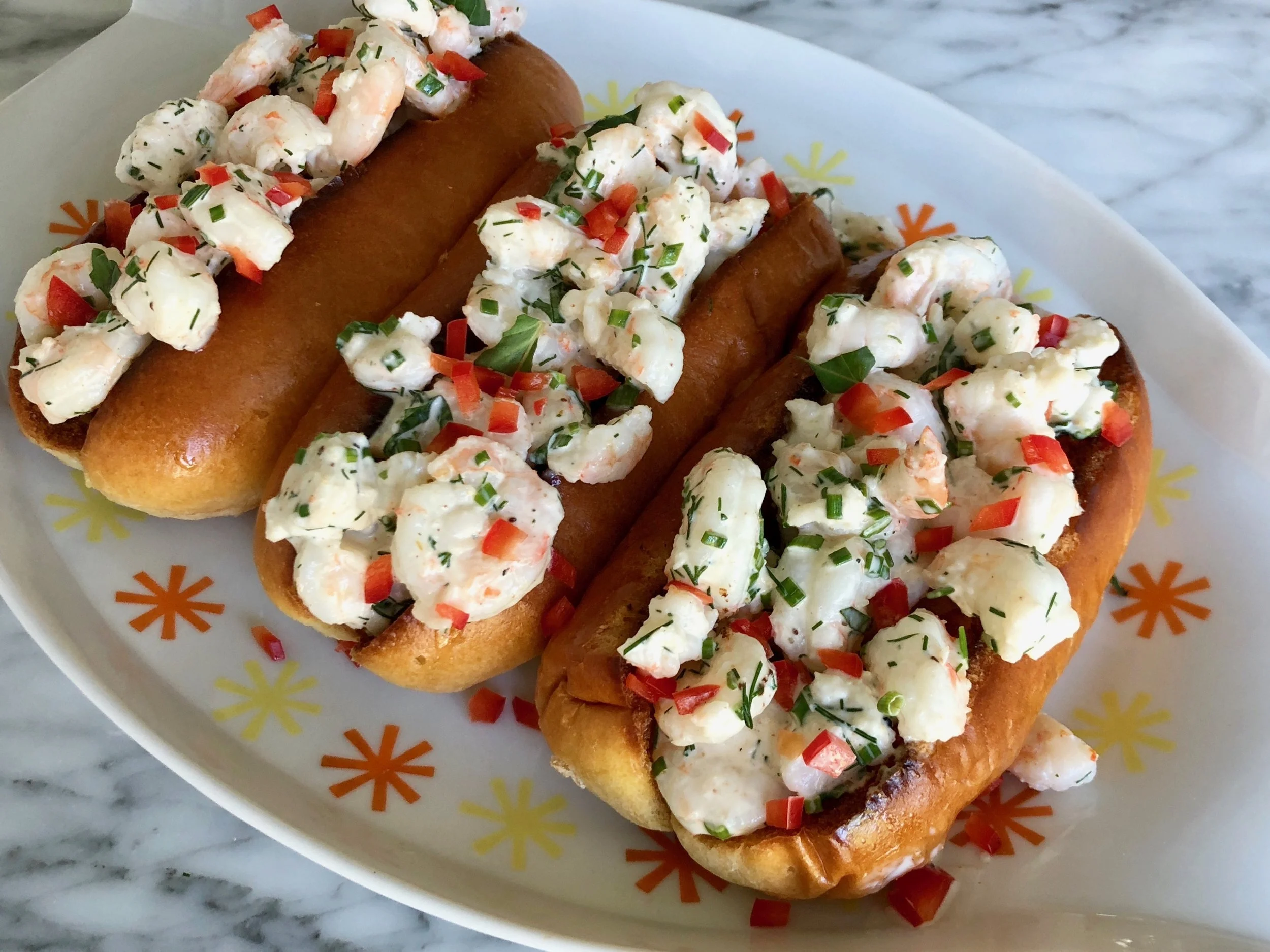 Creamy Shrimp Rolls with Fresh Herbs