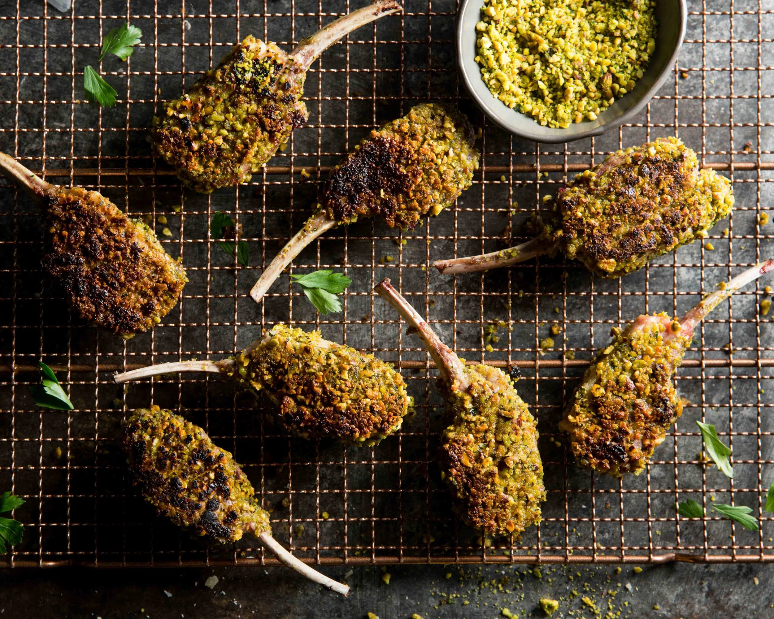 Pistachio Crusted Lamb Chops