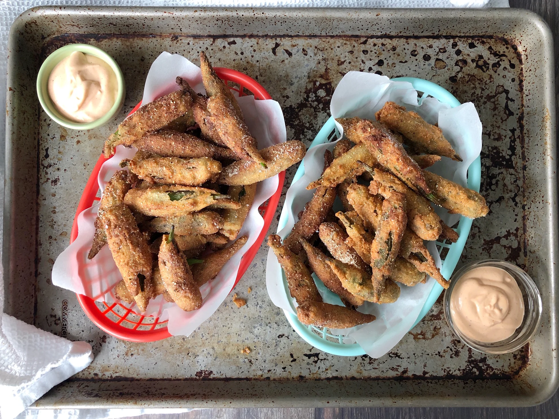 Cajun Fried Okra with Spicy Aioli