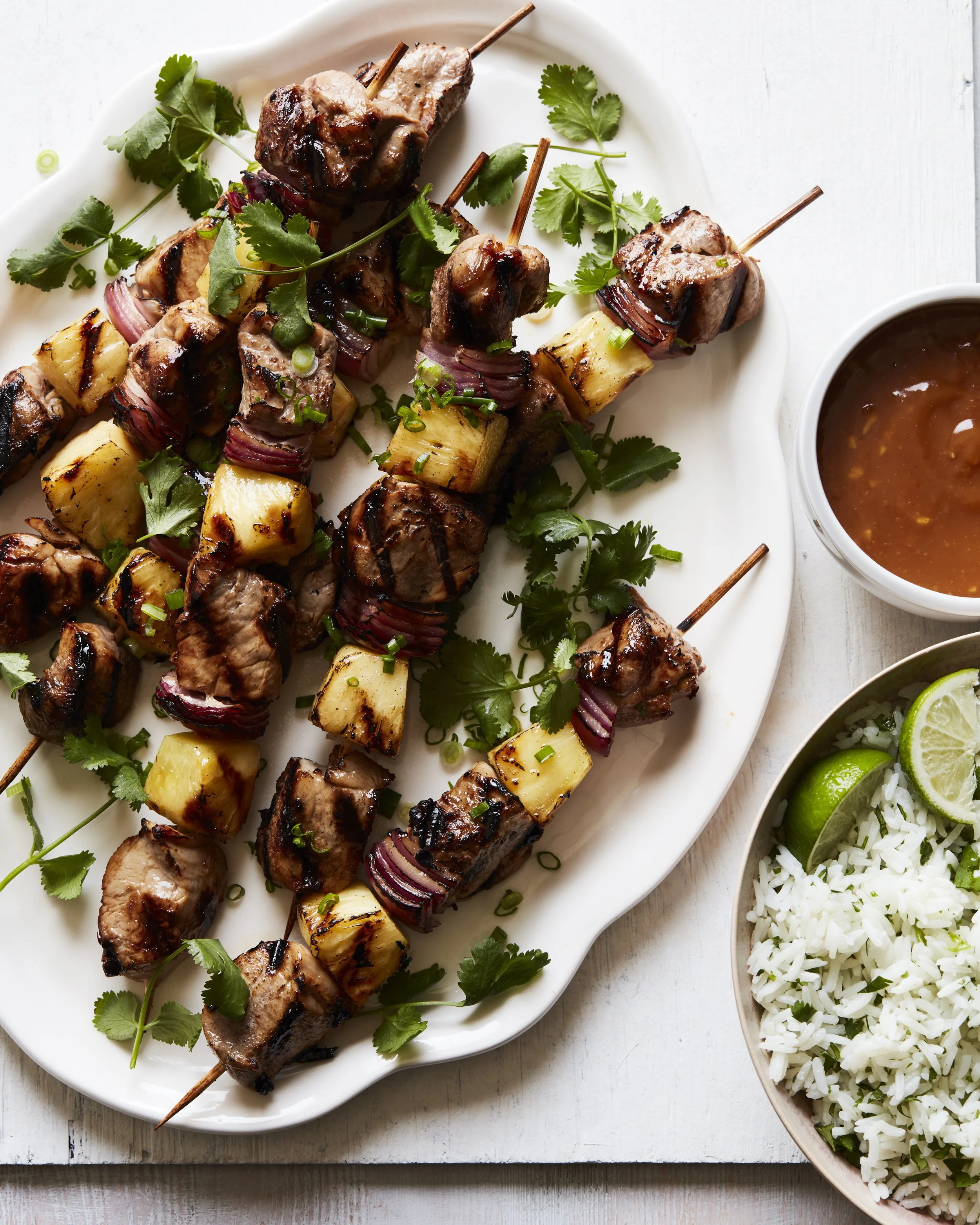 Pineapple Teriyaki Pork Kebabs 