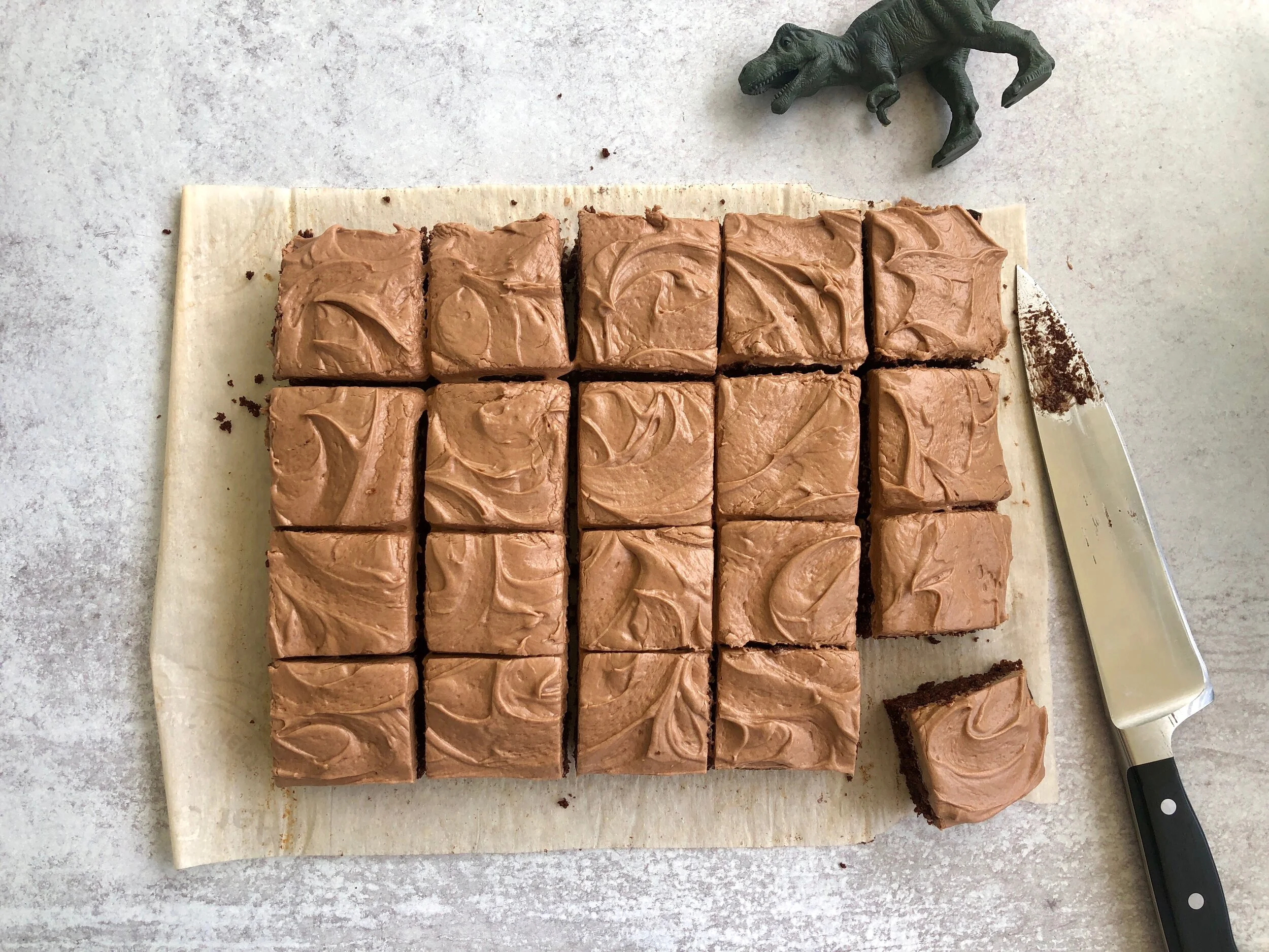 Chocolate Cornbread with Buttermilk Frosting