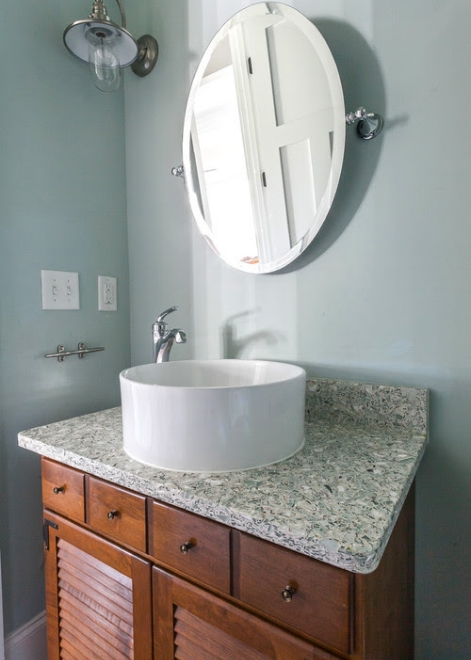 Backsplash Or No Glasseco - Pictures Of Bathroom Vanities Without Backsplash