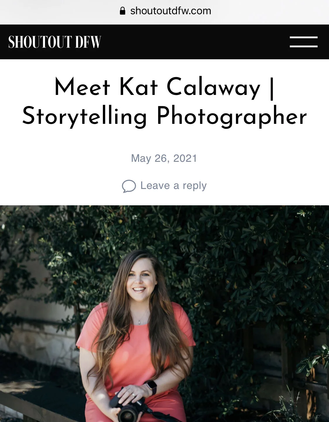 Shoutout DFW Feature | Meet Kat Calaway | Storytelling Photographer