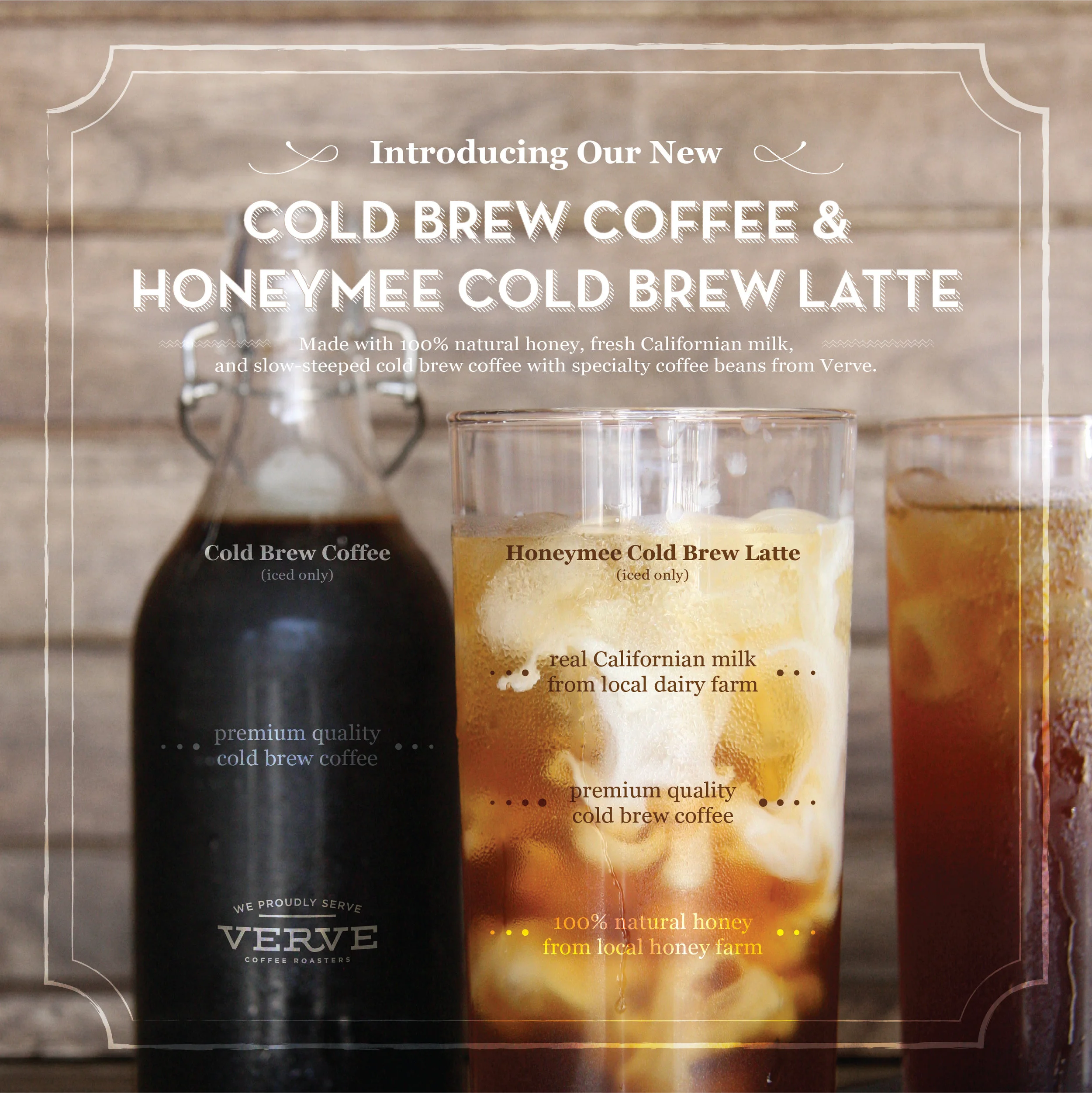 Cold Brew Coffee & Honeymee Cold Brew Latte