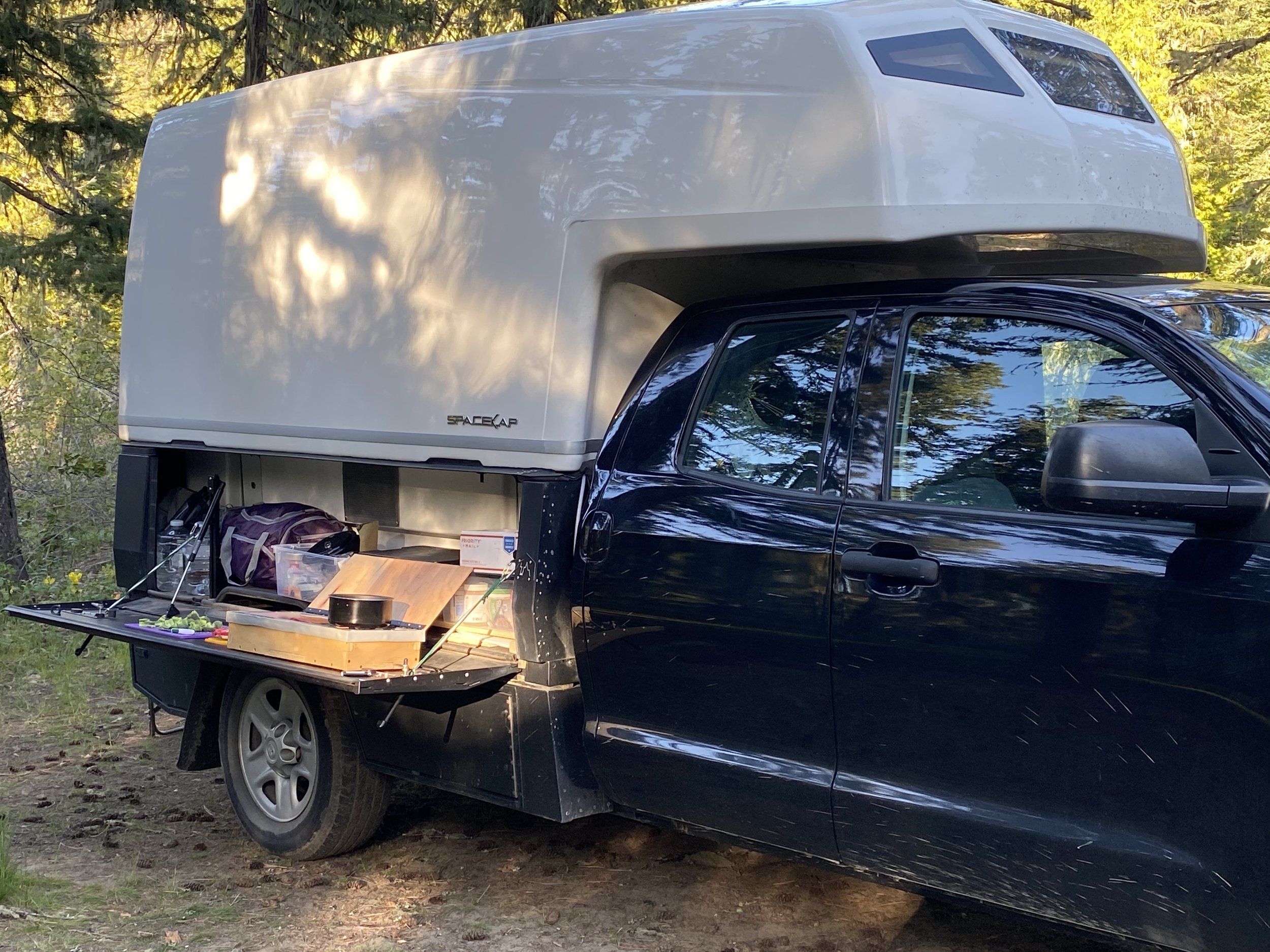 SpaceKap topper on SherpTek truck bed system