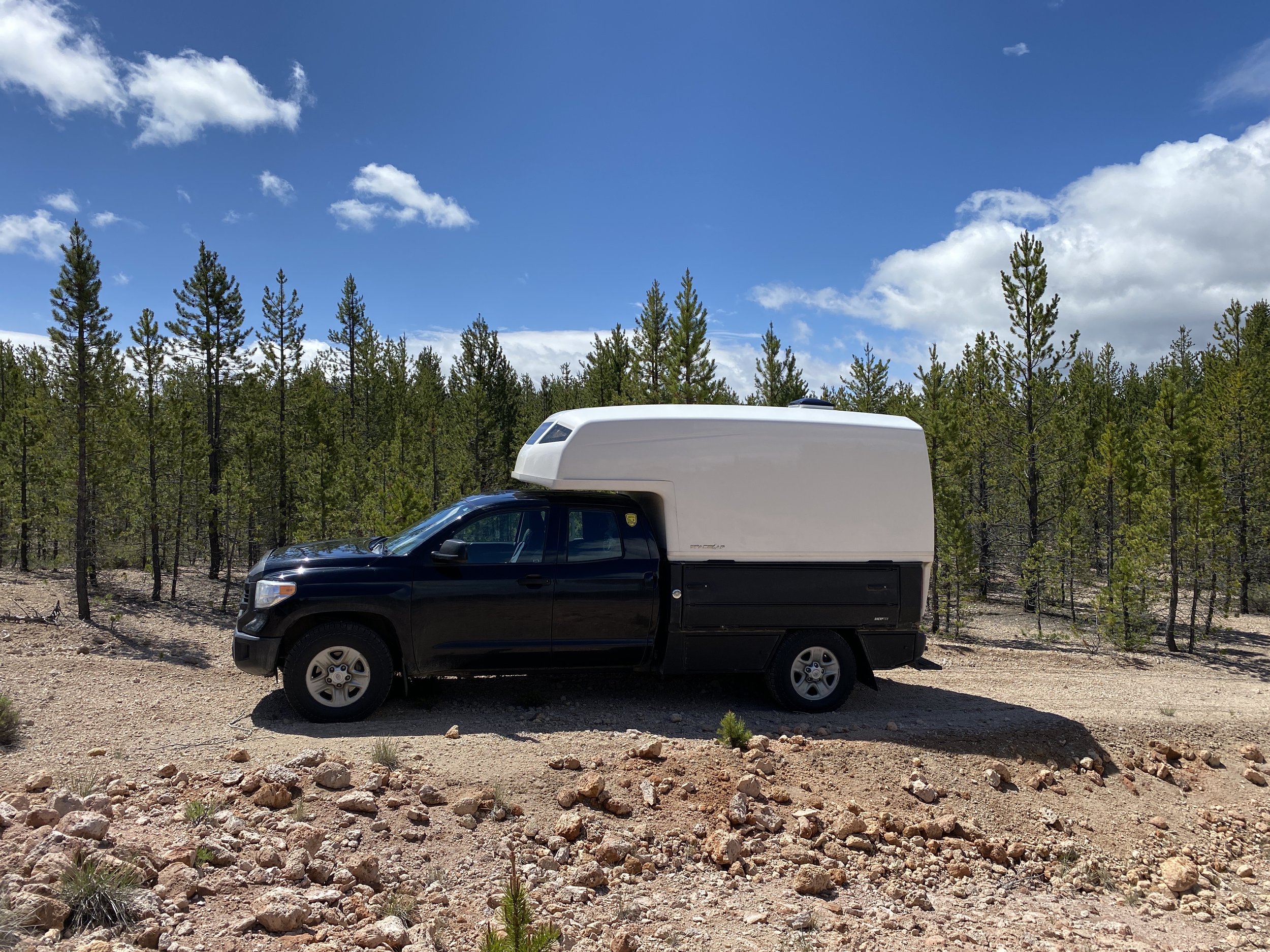 SpaceKap topper on SherpTek truck bed system