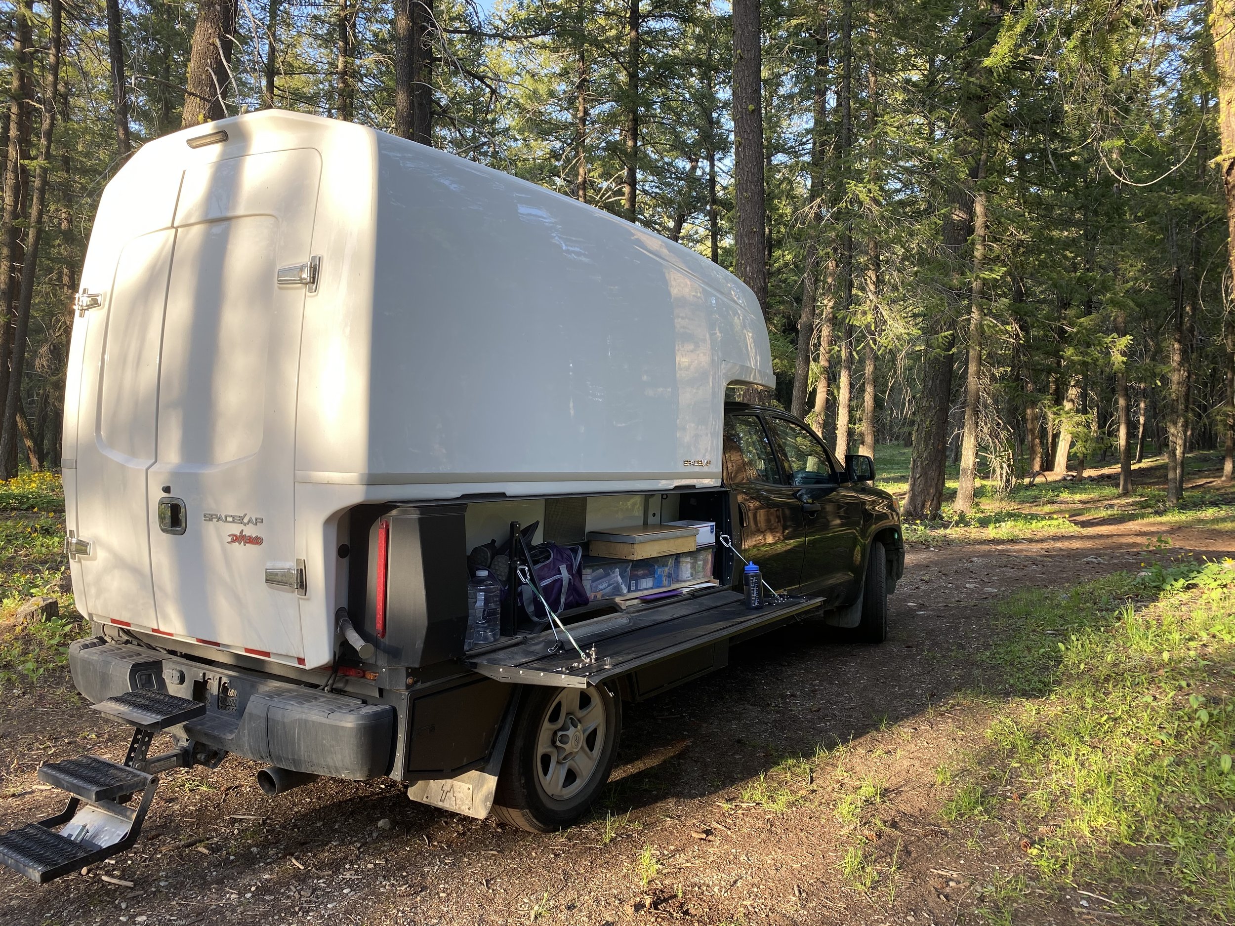 SpaceKap topper on SherpTek truck bed system