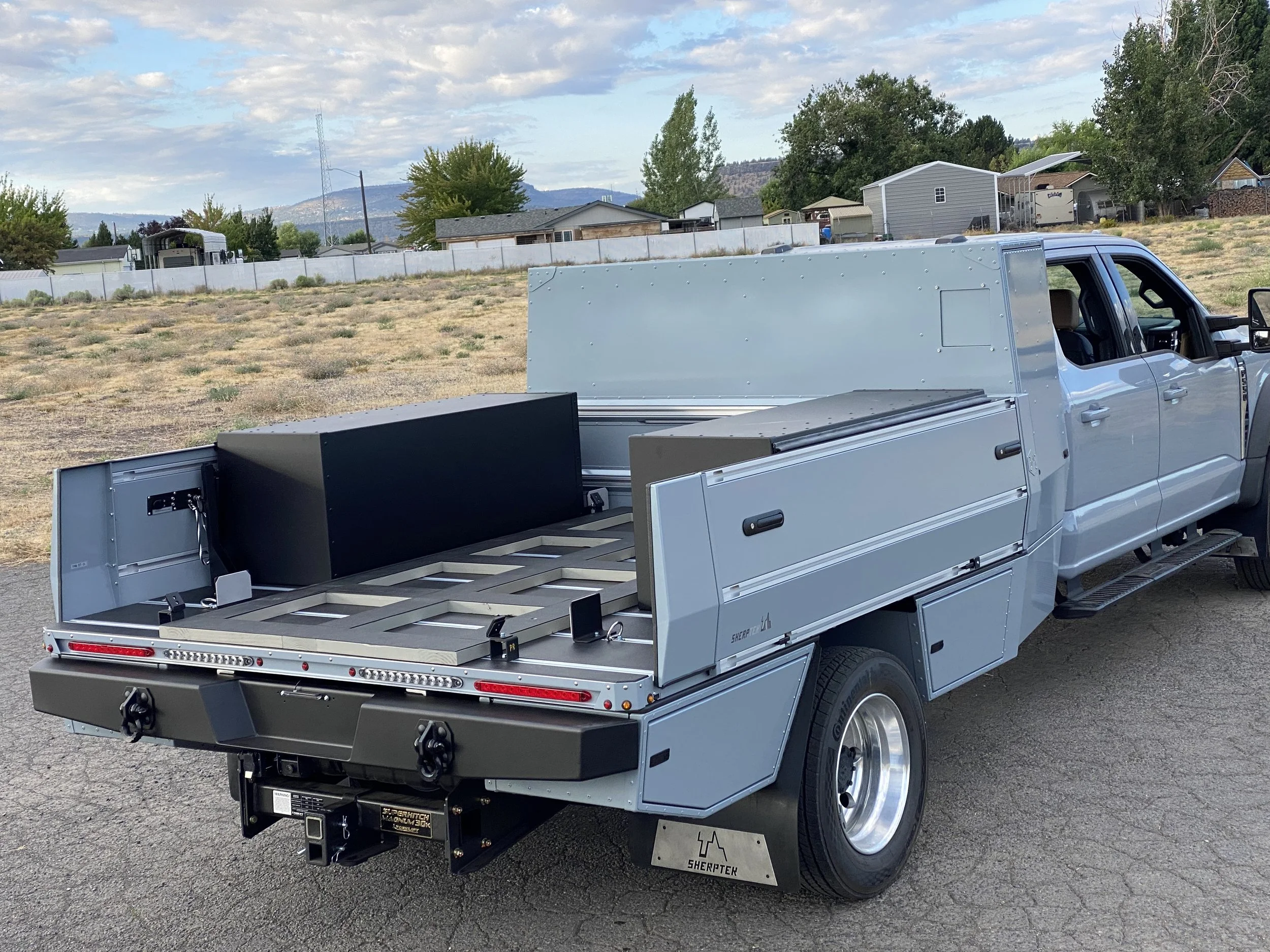 Hide boxes keep gear secure.