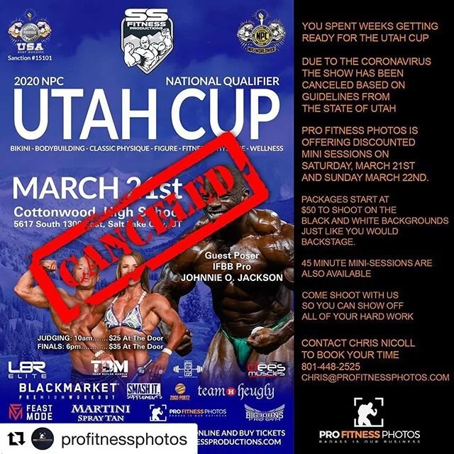 Don&rsquo;t let all of your hard work go unnoticed. Pro Fitness Photos is offering mini shoots on Saturday, March 21st and Sunday, March 22nd.

Contact Chris Nicoll
801-448-2525
Chris@profitnessphotos.com

#npcutah #npcutahcup #npcbikini #npcbodybuil