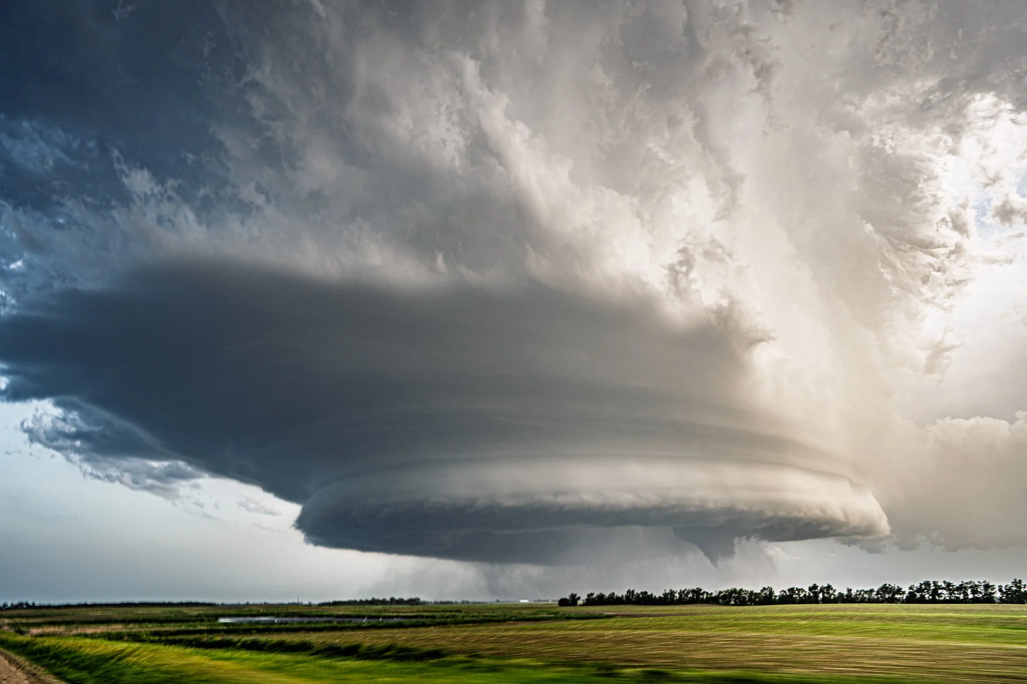 JUNE 20, 2025 NORTH DAKOTA: 6 TORNADOES FROM A DISTANCE - NIGHTTIME ENDERLIN EF5