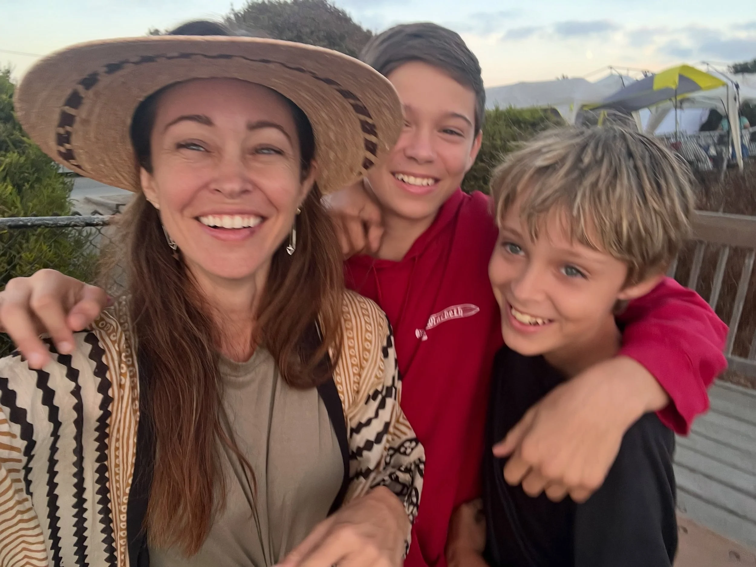 It should not be this hard to get a cute photo with my kids. 😆😆😆

Another one of our favorite campgrounds, this one in my hometown. I grew up on this beach, playing in the sand with my sister and mom while my dad surfed. It still has that small to