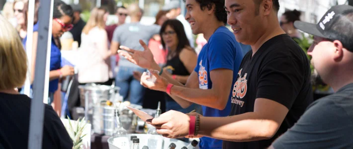 Guests taste competitors' samples and distillers' spirits. Photo: Bite Magazine / Mark Lipczynski