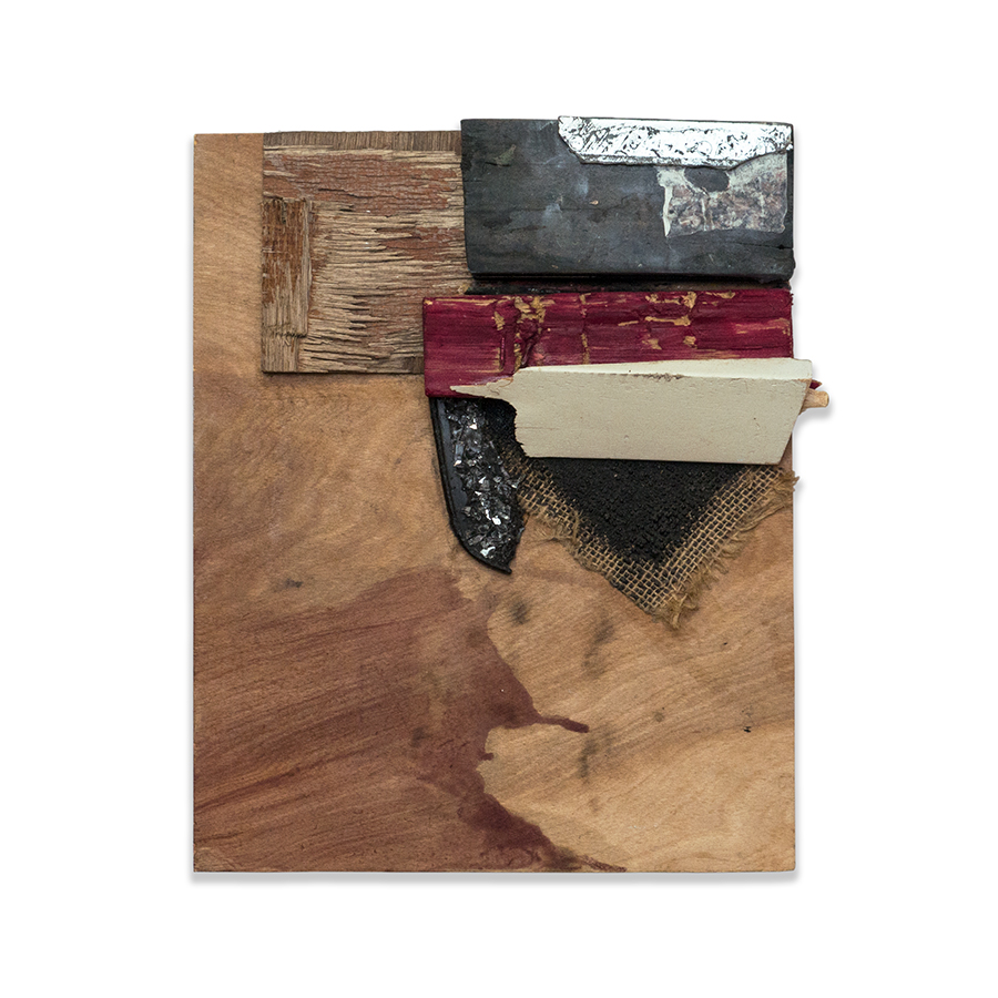  TRUTH WILL WIN 2015 found wood, shattered mirror, acrylic glaze 12 x 2.5 x 10 in 