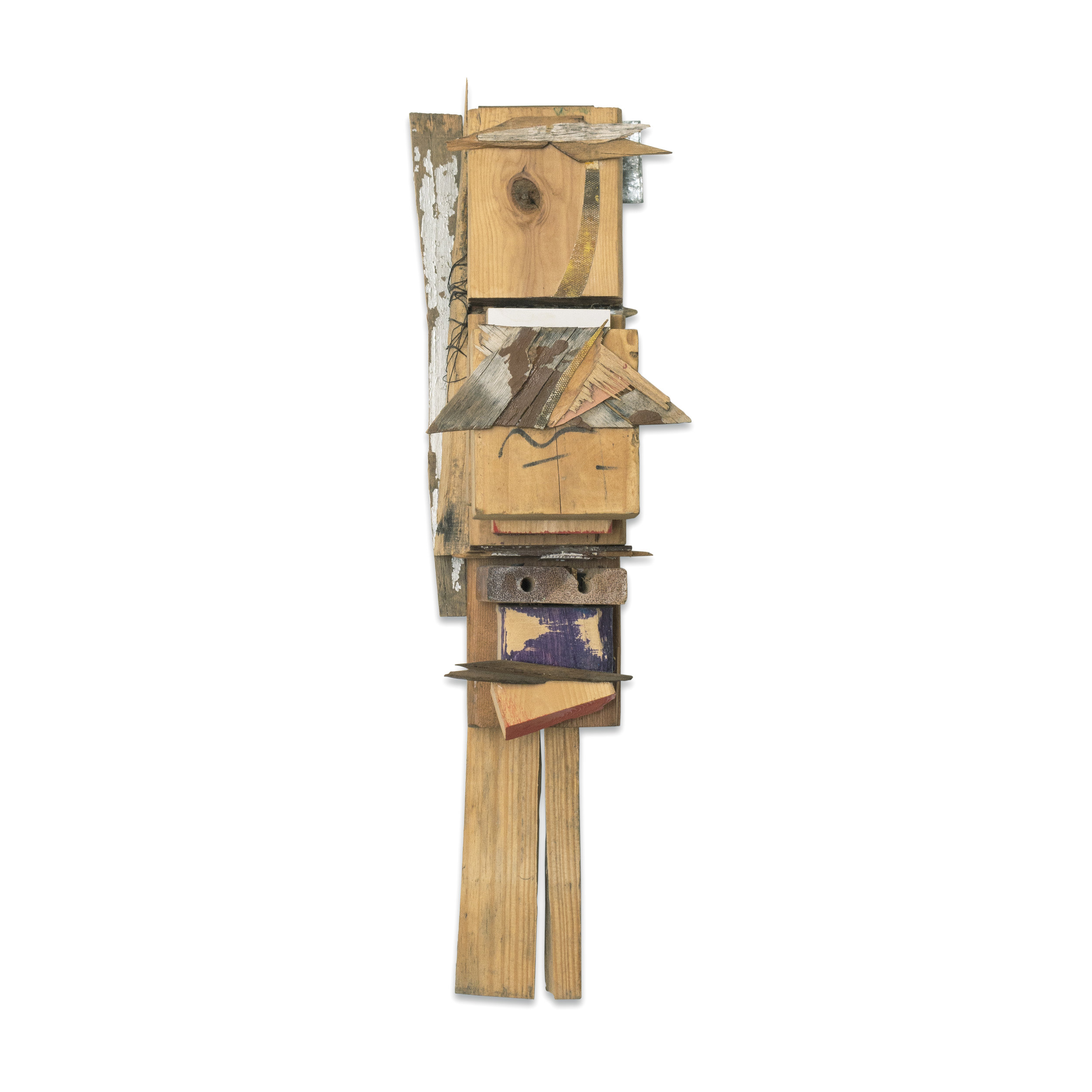  TOTEM 2016 found wood and mixed media 20 x 8 x 5.5 in 