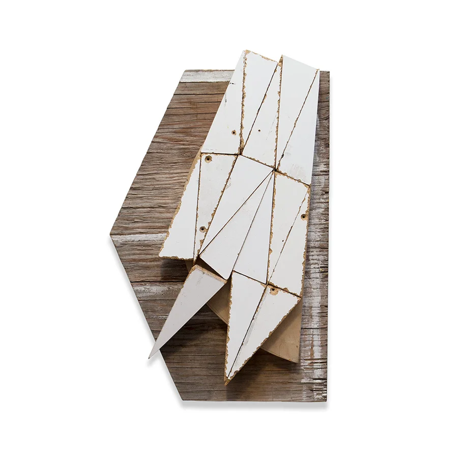 DETACHED (sold) 2017 found wood and acrylic paint 18.5 x 6.5 x 22.5 in