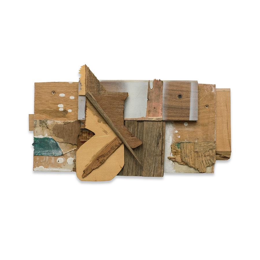  AWKWARD SCENE 2015 found wood and mixed media 9 x 3.5 x 15.5 in 