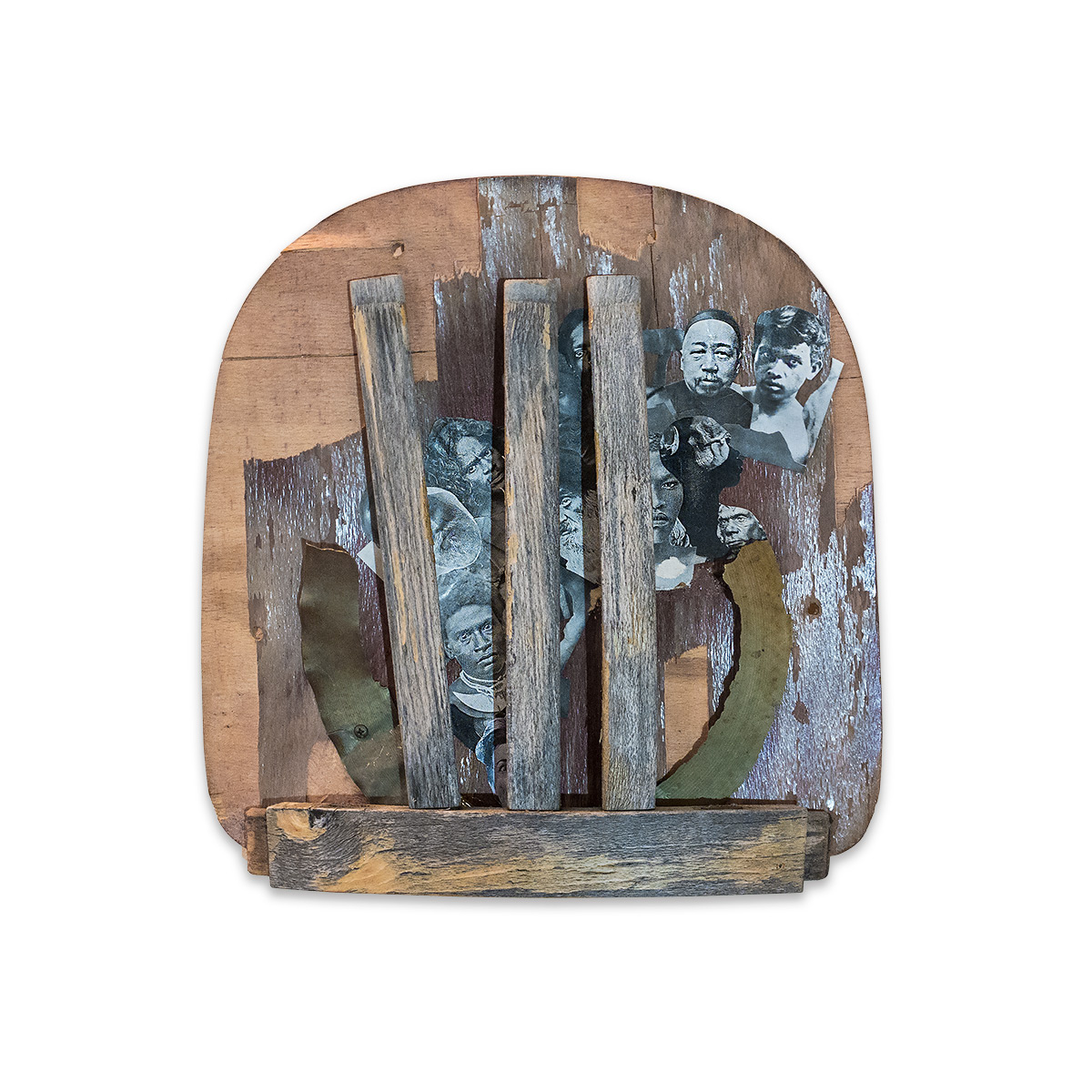  LINEAGE 2014 found wood/mixed media 15.5 x 3 x 15 in 