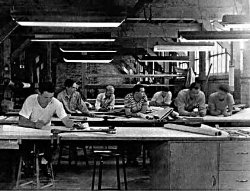 The Drafting room at the Davis Motor Company