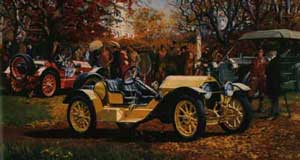 Stutz Bearcat a painting by Bill Sims