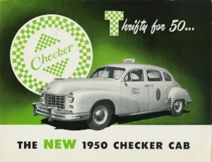 1950 Checker Model a-2 (checker ad circa 1950)
