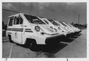 Commuter Vehicles, Inc. electric postal vans 1981 ( www.CLassic-Car-History.com )