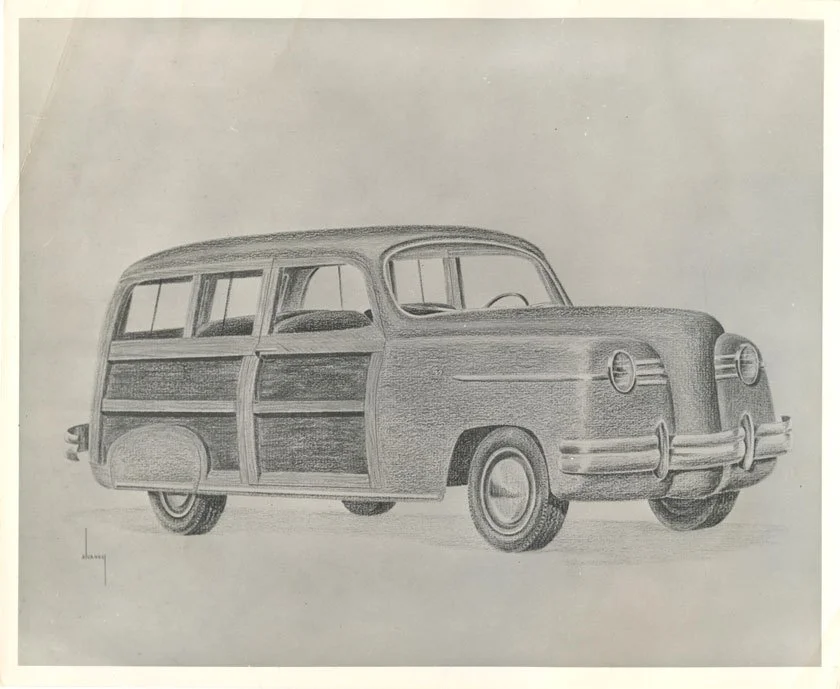 A new wood bodied station wagon was one of George Keller’s key contributions ( www.hansenmechanical.wordpress.com )