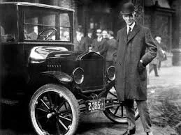 Henry For with his Model T (Ford Motor Company)