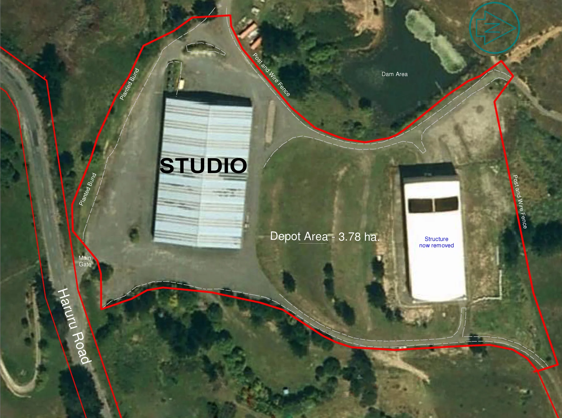 Kelly Park Film Studio Aerial 2014 (studio 2 now removed)
