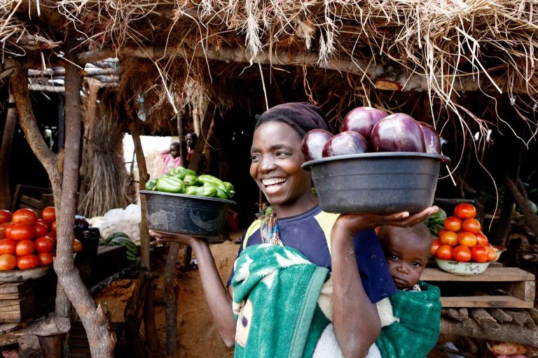 A marketplace in Kenya.