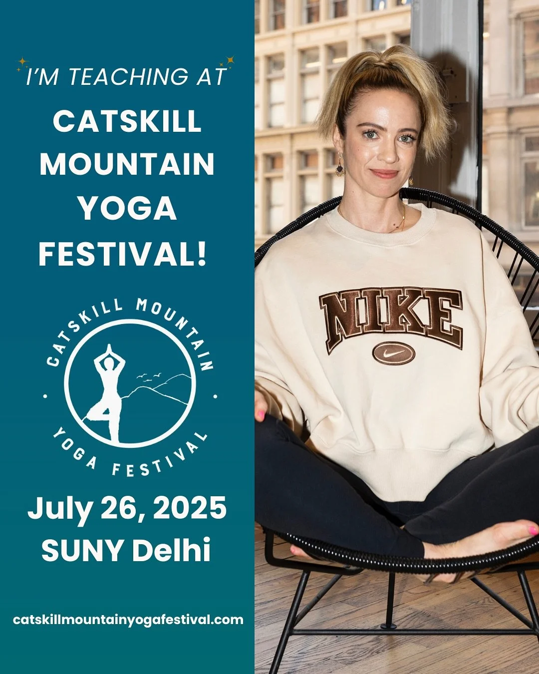 The mountains are calling! ⛰️✨This summer, I&rsquo;m honored to be teaching at the Catskill Mountain Yoga Festival on July 26th in Delhi NY〰️

I&rsquo;ll be offering a balancing @humming.puppy Flow &amp; Restore class, ending with an immersive Sound 